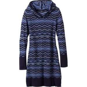 Prana Meryl Chevron Knit Hooded Dress size M
